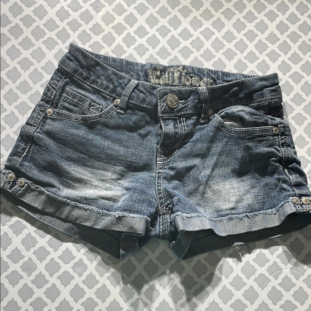 Wallflower Women's Denim Shorts - Blue